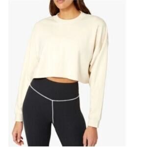 WeWoreWhat Oversized Hoodie Womens Sweatshirt Color Off White